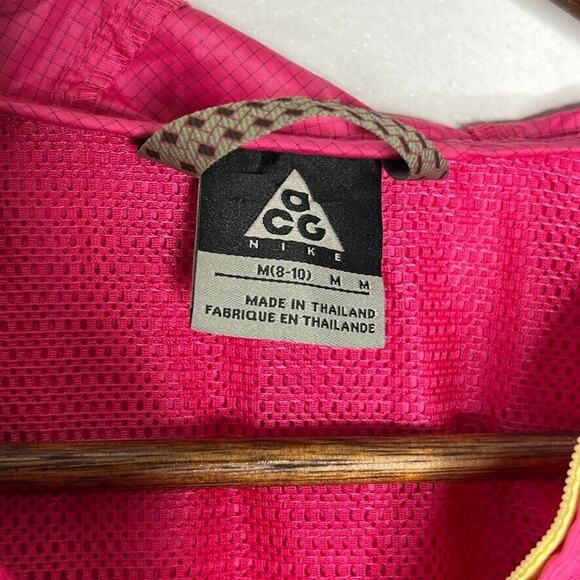 Nike ACG Women’s Pullover Jacket Pink Hooded Size M Lightweight Outdoor Gear - Picture 3 of 8